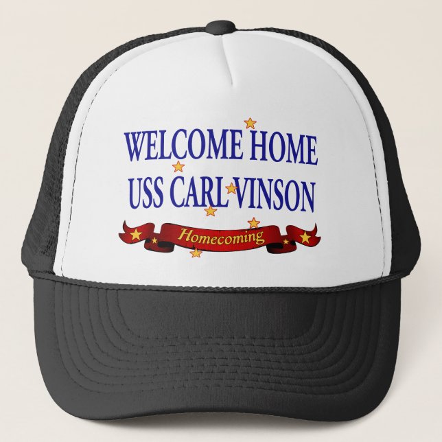 Casquette USS Carl Vinson à la maison bienvenu (Devant)