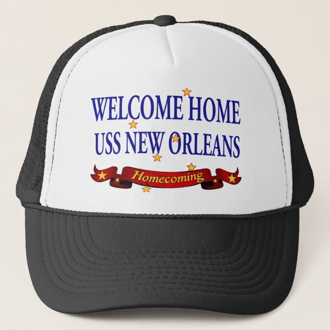 Casquette USS New Orleans à la maison bienvenu (Devant)