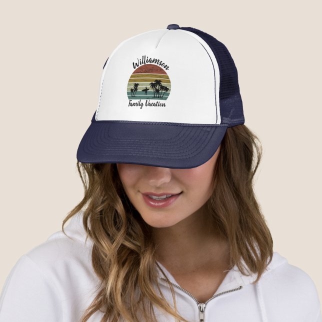 Casquette Vacances familiales personnalisées (En situation)