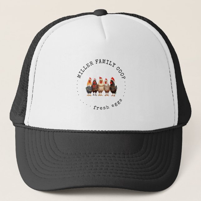 Casquette Vacances Festif Poulets Famille Agritourisme Poule (Devant)