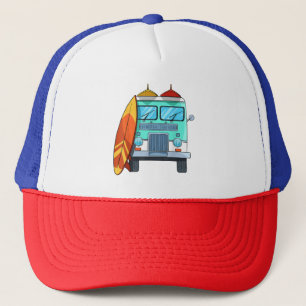 Casquette Van de surf Planche de surf Palmiers Surf Planchis