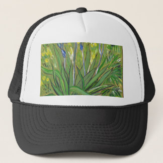 Casquette Van Gogh art Irises, reproduction acrylique