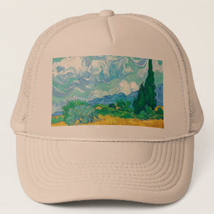 Casquette Van Gogh Wheatfield avec Cyprès