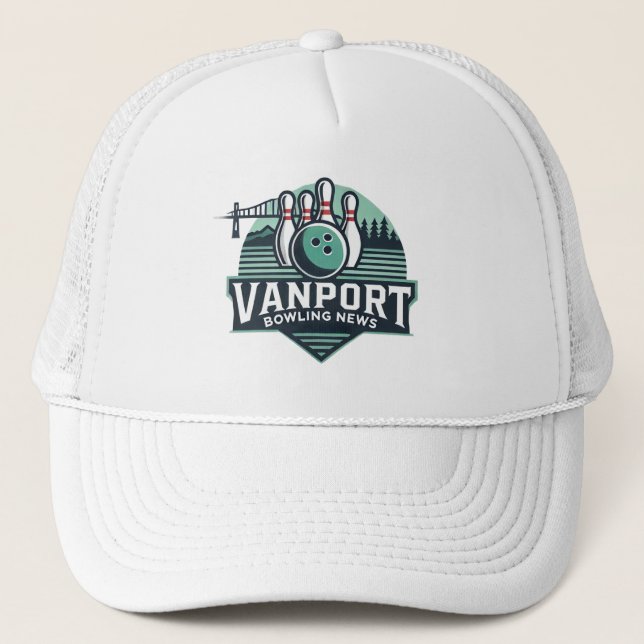 Casquette Vanport Bowling News Trucker Hat Northwest Design (Devant)