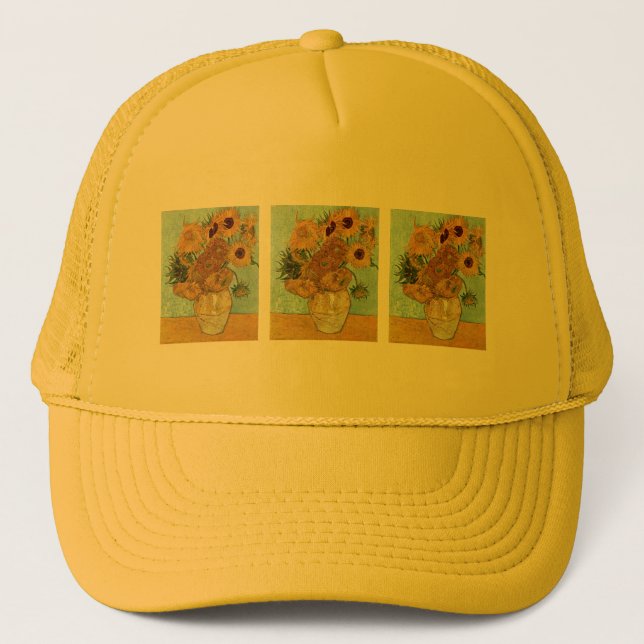 Casquette Vase avec douze tournesols par Vincent van Gogh (Devant)