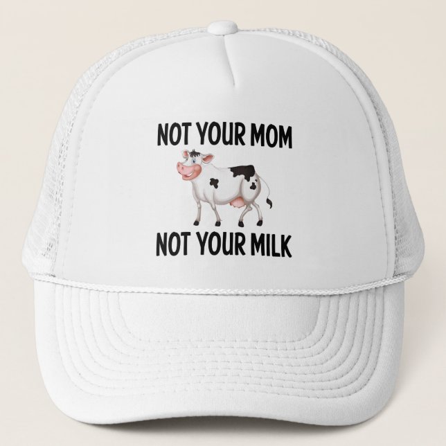 Casquette Végétan amusant, vaches végétariennes / Citation d (Devant)