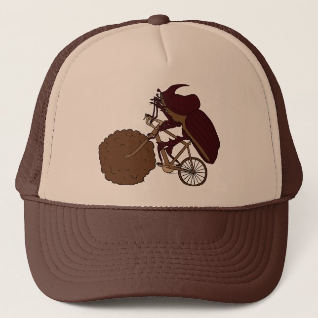Casquette Vélo d'équitation de scarabée de Dung avec la roue (Devant)