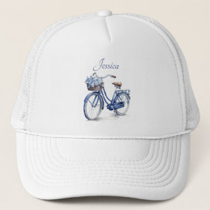 Casquette Vélo en Delft Blue personnalisable