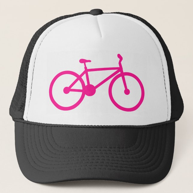 Casquette Vélo rose chaud; vélo (Devant)