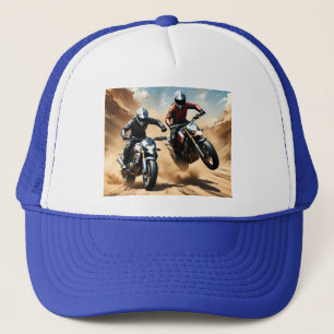 Casquette Vélos Dirt Moto Courant Dans Le Désert,