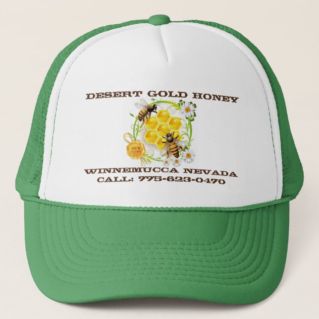 Casquette Vendeur de miel Abeille Apiariste Personnalisé (Devant)