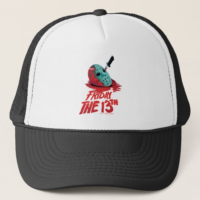 Casquette Vendredi 13 | Couteau à travers Masque de hockey b (Devant)