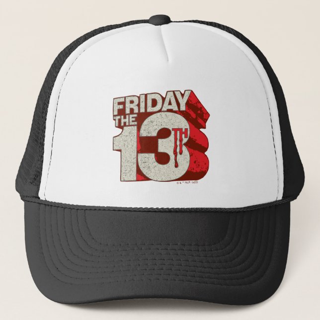Casquette Vendredi 13 | Logo 3D empilé saignant (Devant)