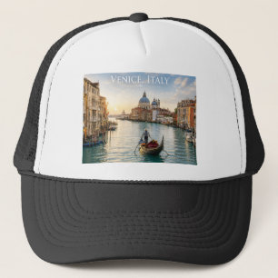 Casquette Venise Italie Grand Canal Gondole Coucher de solei