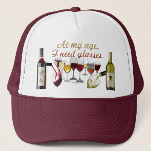 Casquette Verres de SlipperyJoe Verres de raisins fermentés 