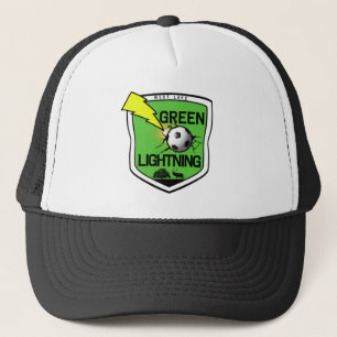 Casquette vert de camionneur de foudre de plan