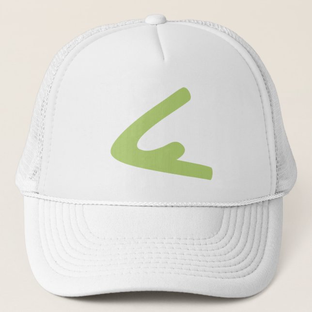 Casquette vert de camionneur de logo (Devant)