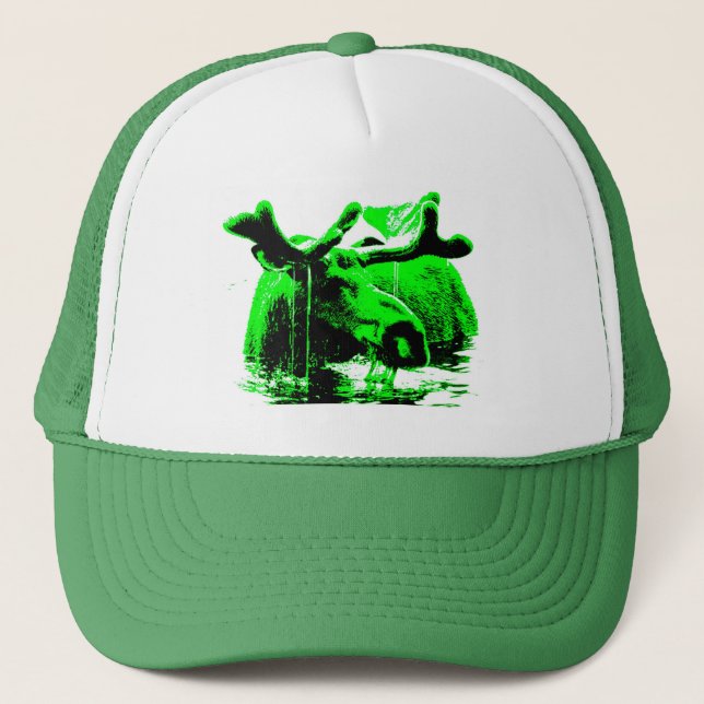 Casquette vert d'orignaux (Devant)