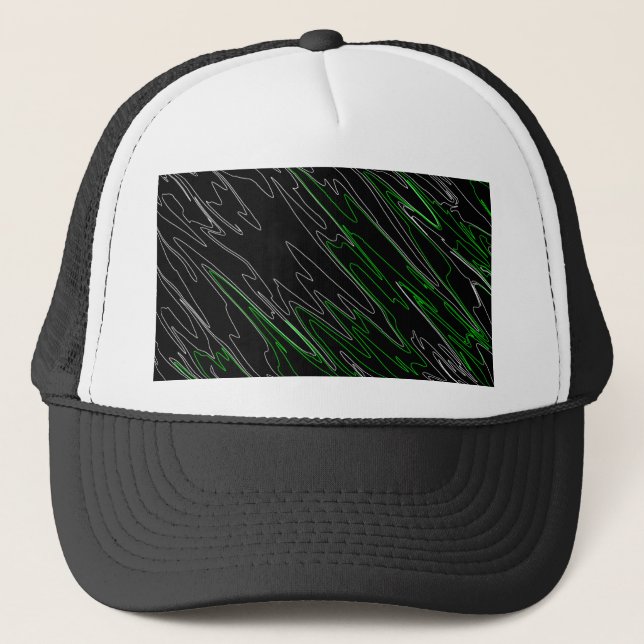 Casquette Vert noir marbré (Devant)
