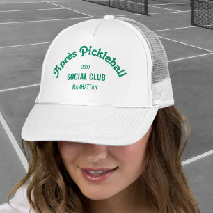 Casquette Vert Rétro Après Pickle Ball Social Club Blanc