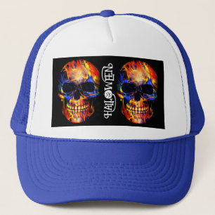 CASQUETTE VÊTEMENTS COLORÉS CRÂNE SQUELETTE JOYEUX HALLOWEEN