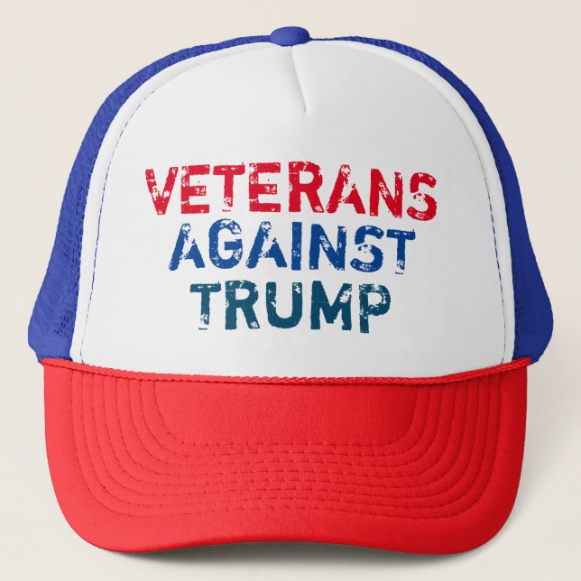 Casquette Vétérans contre Trump Trucker Hat (Devant)