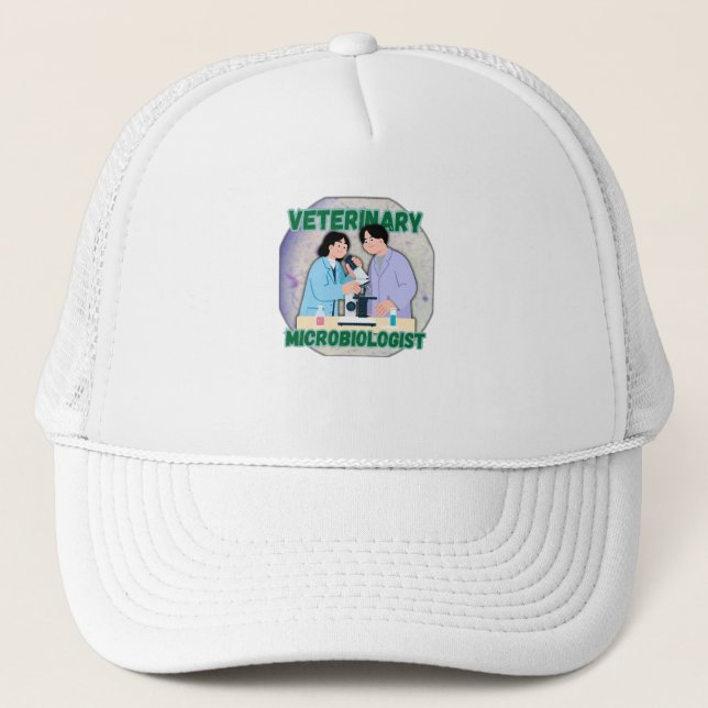Casquette Veterinary Microbiologist – Lab Science Design (Devant)