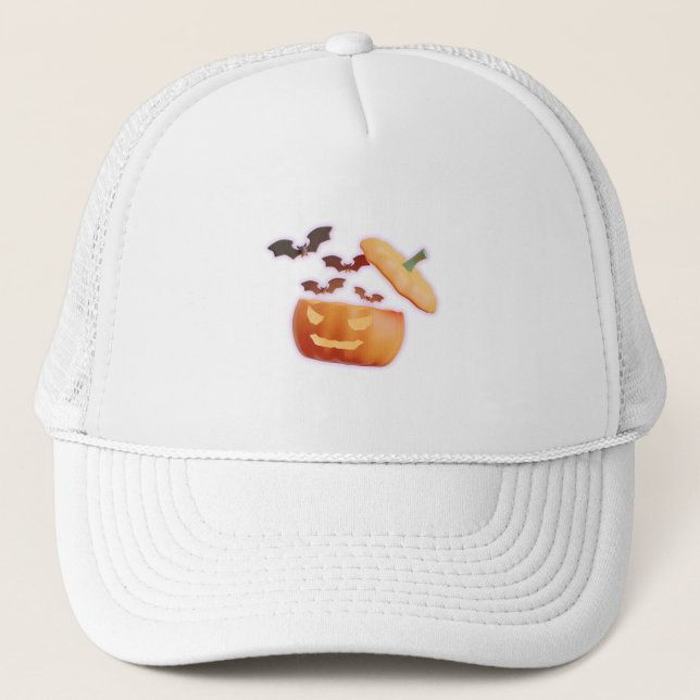 Casquette Vibes citrouilles et chauves-souris - Style Hallow (Devant)