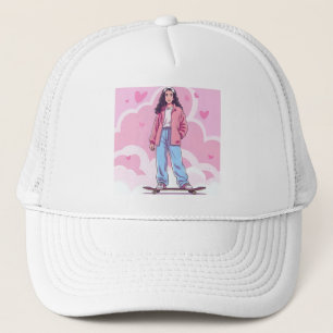 Casquette Vibes filles de patinage - Pastel Collage esthétiq