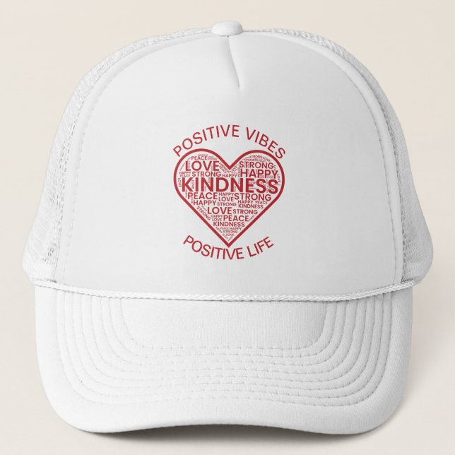 Casquette Vibes positives Chapeau de camion à vie positif (Devant)