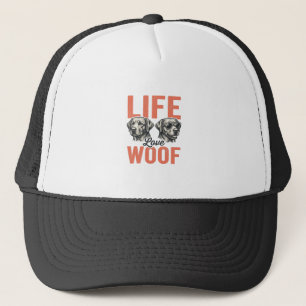Casquette Vie Amour Woof Chien Graphisme Rétro_1