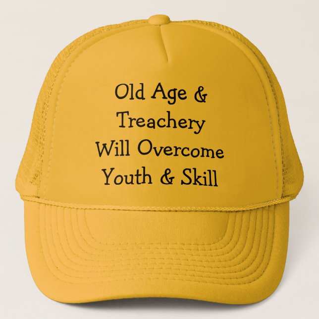Casquette Vieillesse et TreacheryWill OvercomeYouth et (Devant)