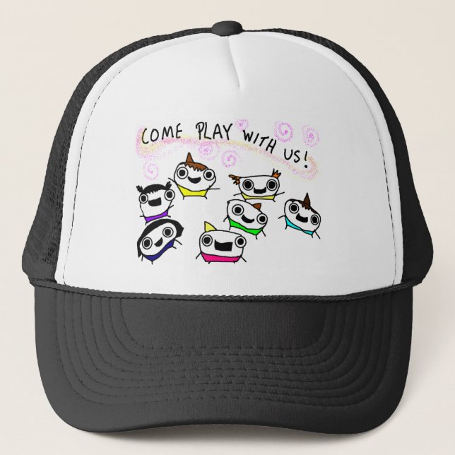 Casquette "Viennent le jeu avec nous " (Devant)