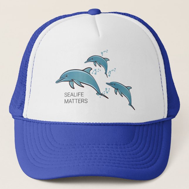 CASQUETTE VIES MARINES - DOLPHINS (Devant)