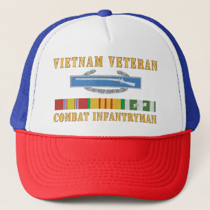 Casquette Vietnam Vétérinaire - Cbt Infantryman avec CIB VN