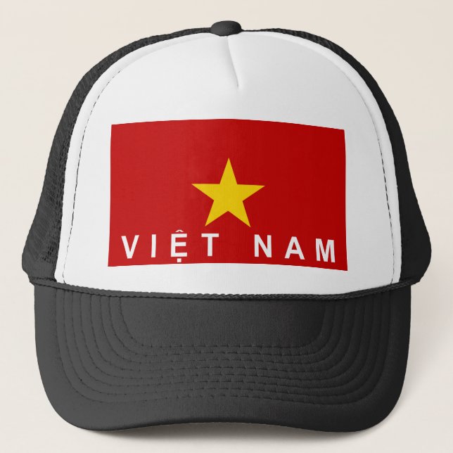 Casquette vietnam vietnam drapeau pays nom nom nom (Devant)