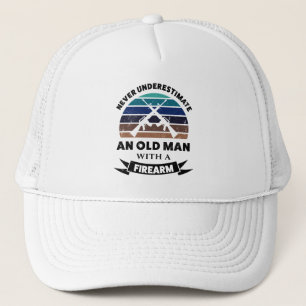 Casquette Vieux homme avec arme à feu Funny Cadeau papa