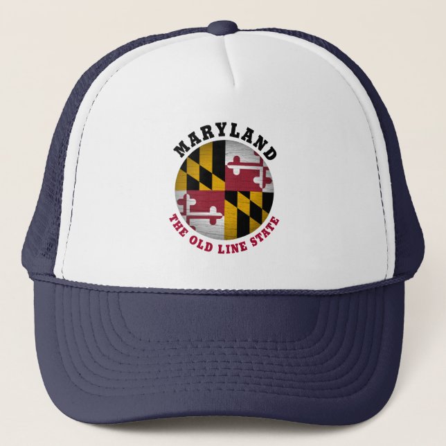 CASQUETTE VIEUX LIGNE DE MARYLAND HAT DE CAMION D'ÉTAT (Devant)