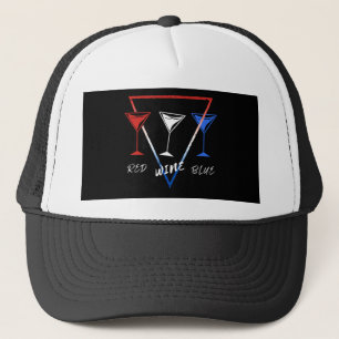 CASQUETTE VIN ROUGE BLEU 4 JUILLET FÊTE JOUR
