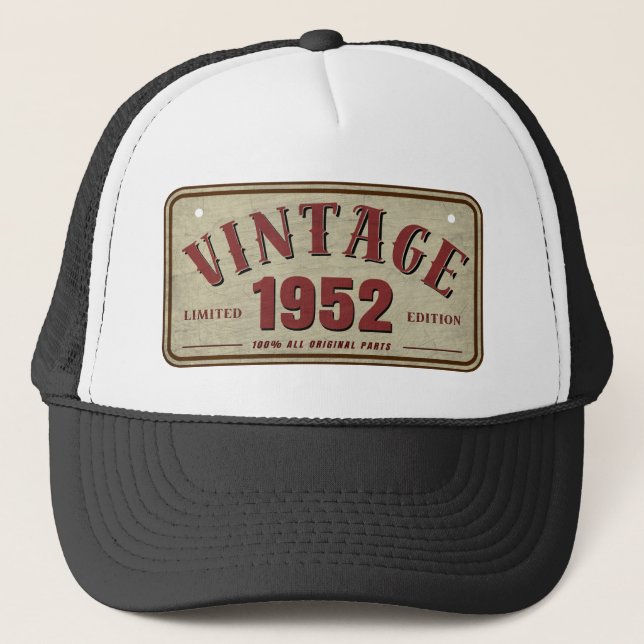 Casquette Vintage 1952 Edition Limitée Toutes les pièces d'o (Devant)