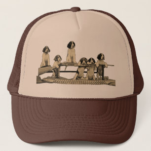 Casquette vintage de camionneur de chiot de chien