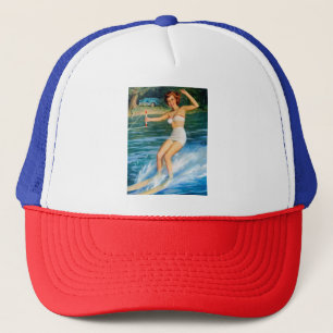 Casquette Vintage Retro Medcalf Eau Ski Pin-up Girl