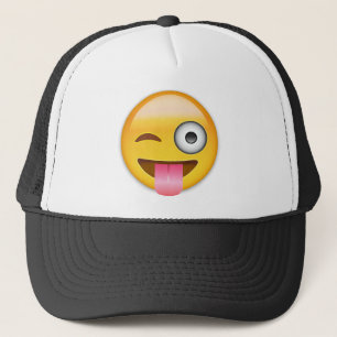 Casquette Visage avec coincés la langue et l'oeil Emoji de