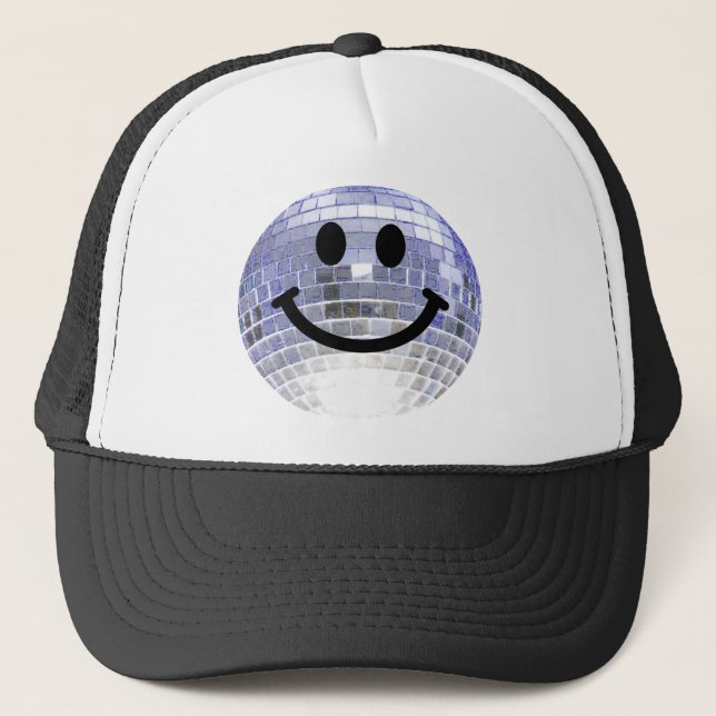Casquette Visage de Disco Ball Happy (Devant)