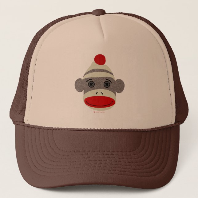 Casquette Visage de singe de chaussette (Devant)