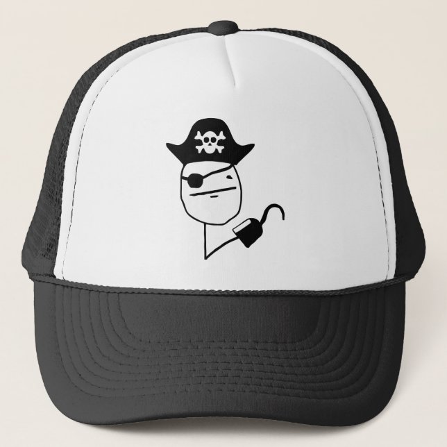 Casquette Visage de tisonnier de pirate - meme (Devant)