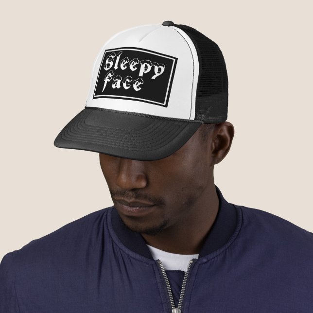 Casquette Visage dormant : Noir - Bras Soleil - Chapeau de c (En situation)