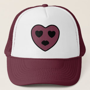 Casquette Visage en forme de cœur faisant la moue