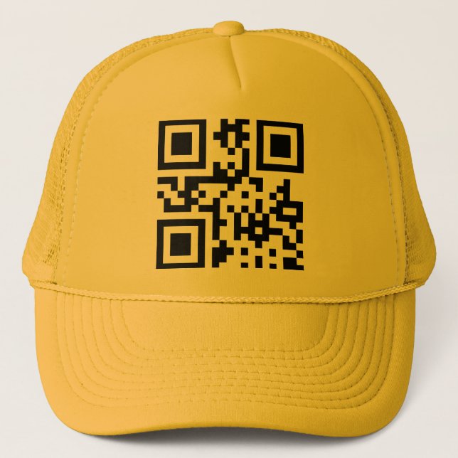 Casquette Visage heureux Emoji de sourire de ☺ -- Code de QR (Devant)