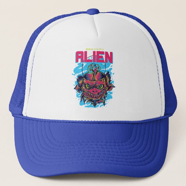 Casquette Visiteur cosmique : Le design Alien (Devant)